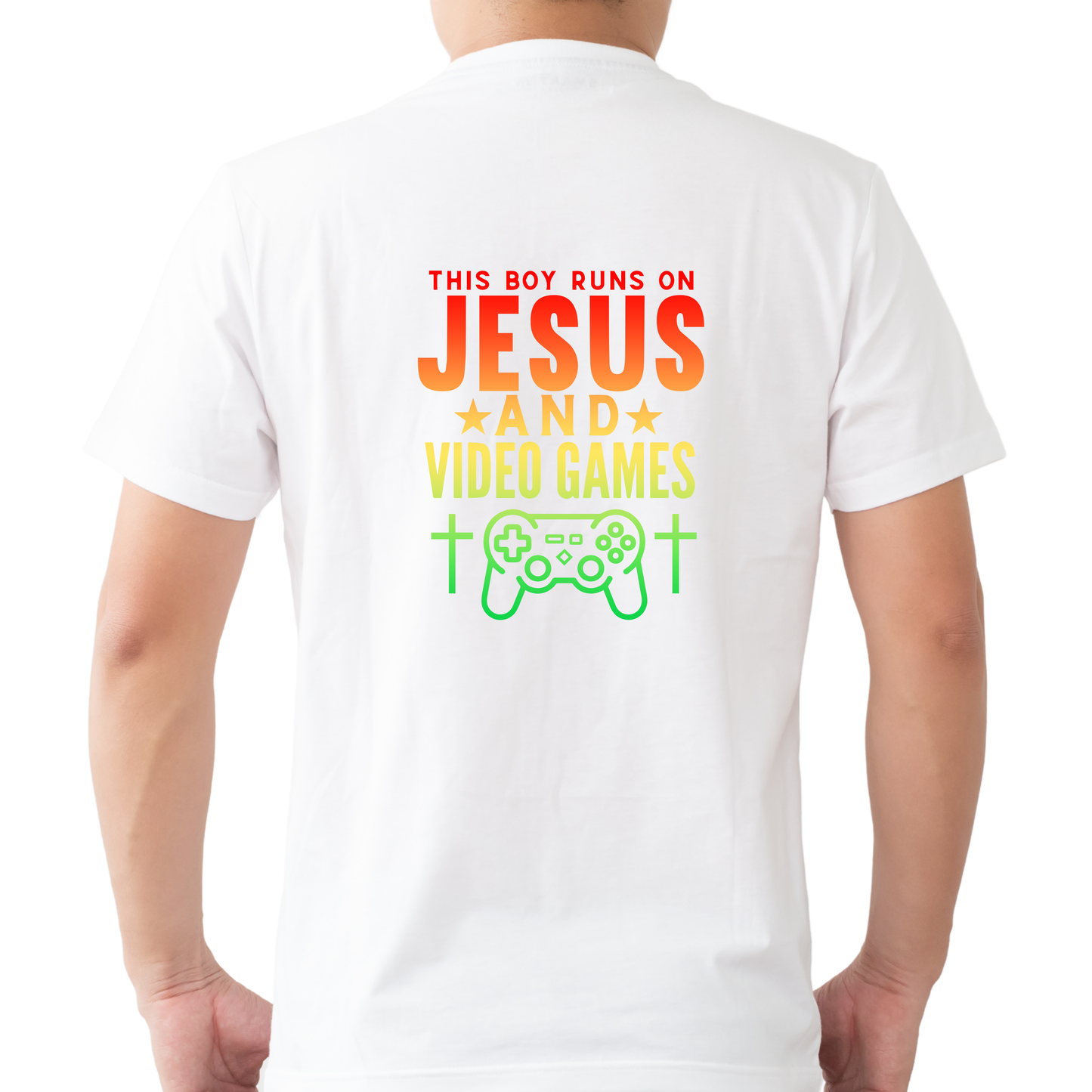 the boy runs on jesus and video games
