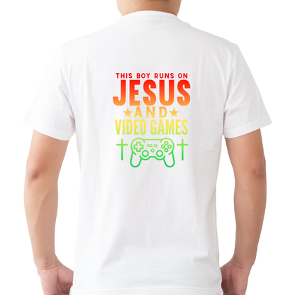 the boy runs on jesus and video games