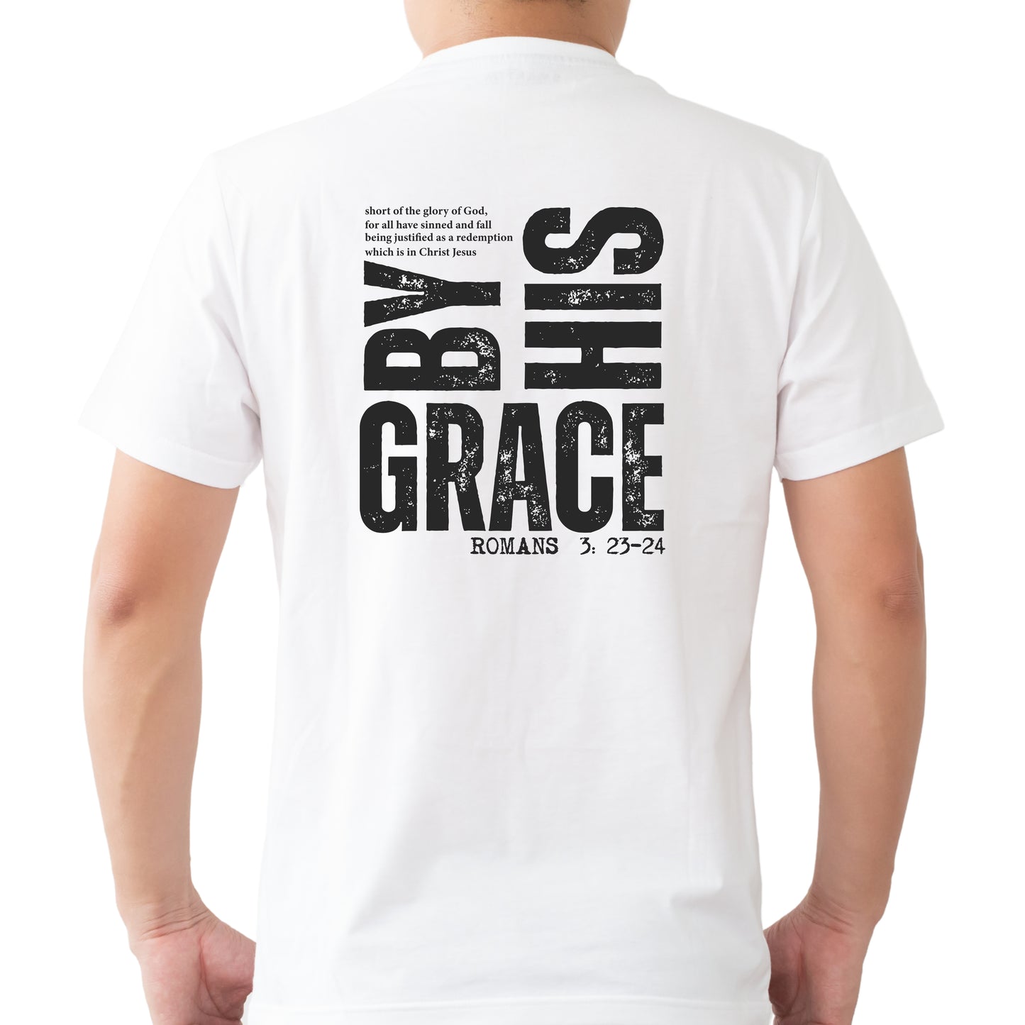 by his grace