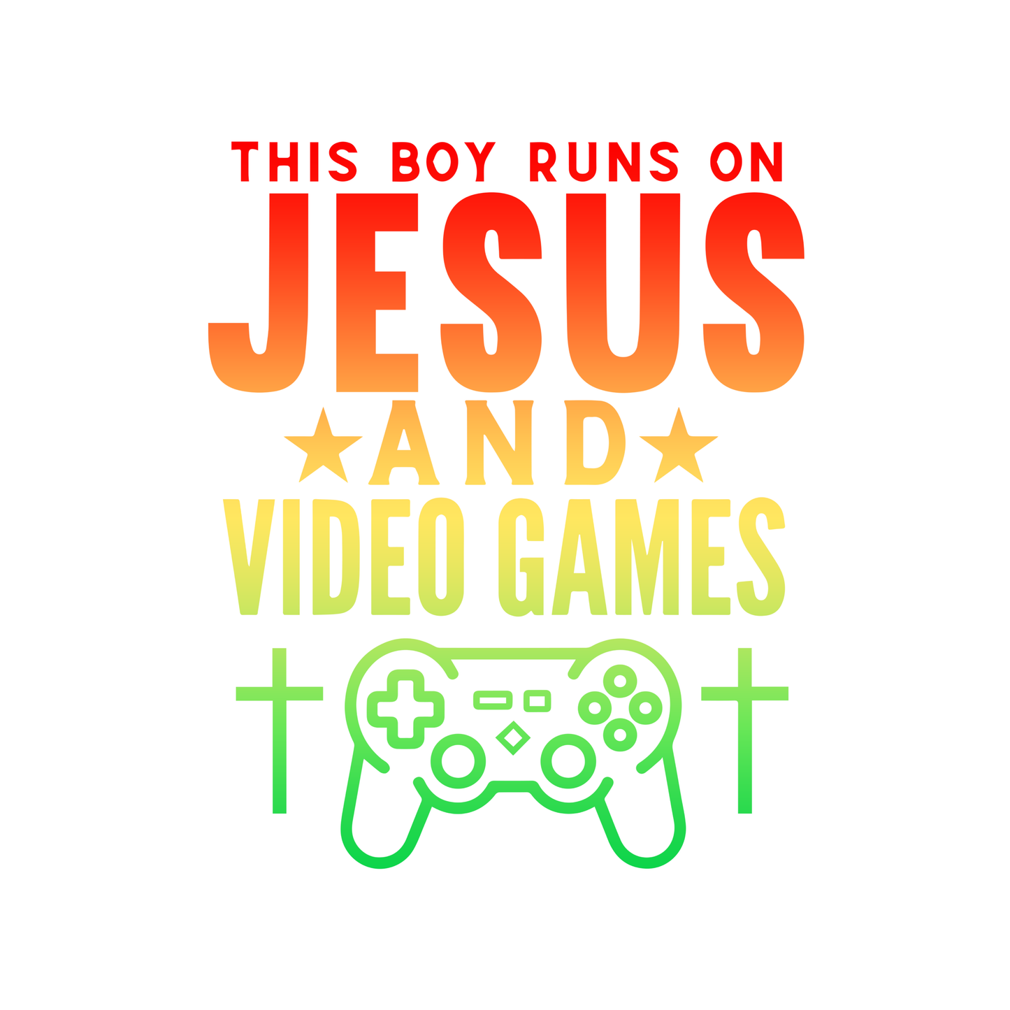 the boy runs on jesus and video games