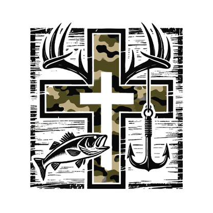 fisshing hunting cross