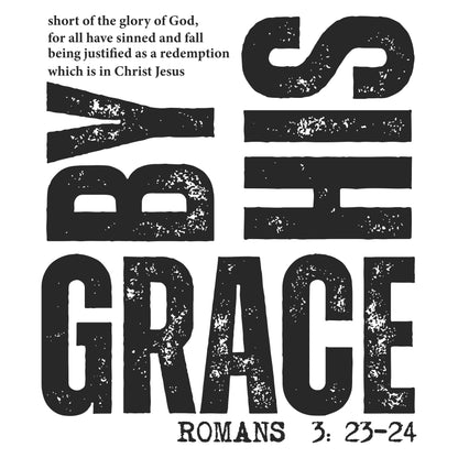 by his grace